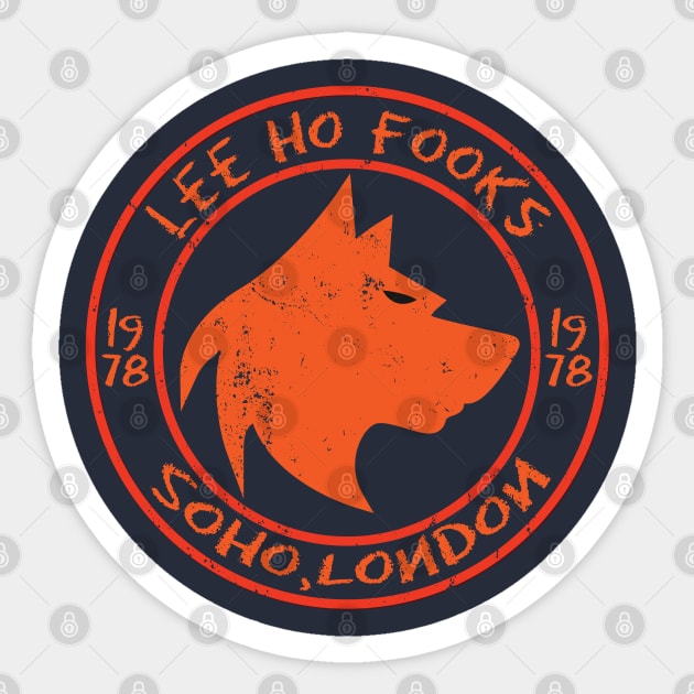 Lee Ho Fooks - Soho London - 1978 - Warren Zevon - Werewolves of London - Block Print Sticker by DASHTIKOYE